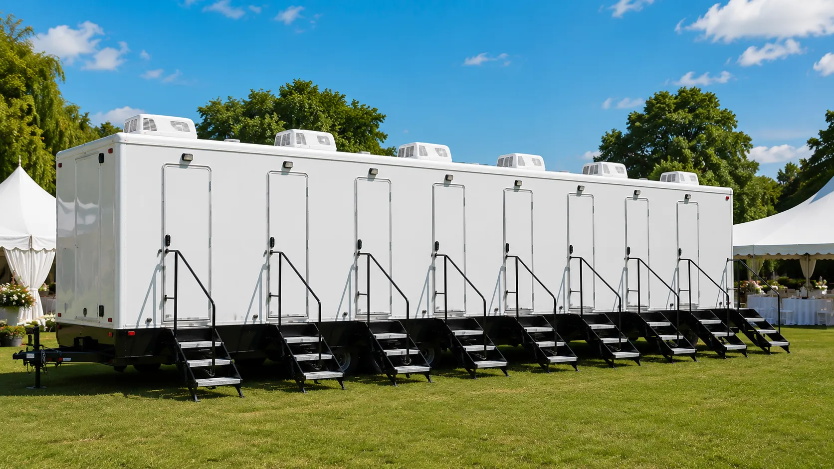 8 Stall Restroom Trailer in Oak Park, IL