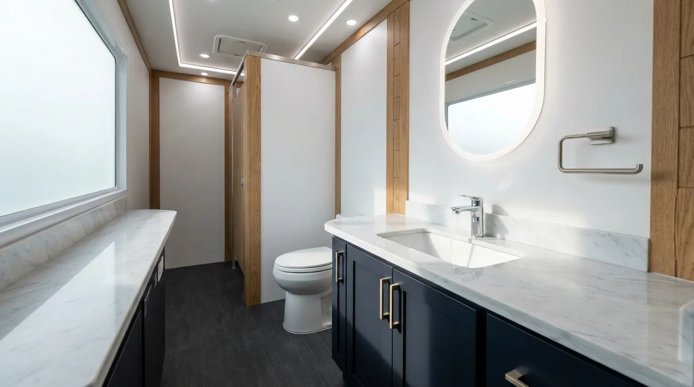 Luxury Restroom Trailer in Oak Park, IL